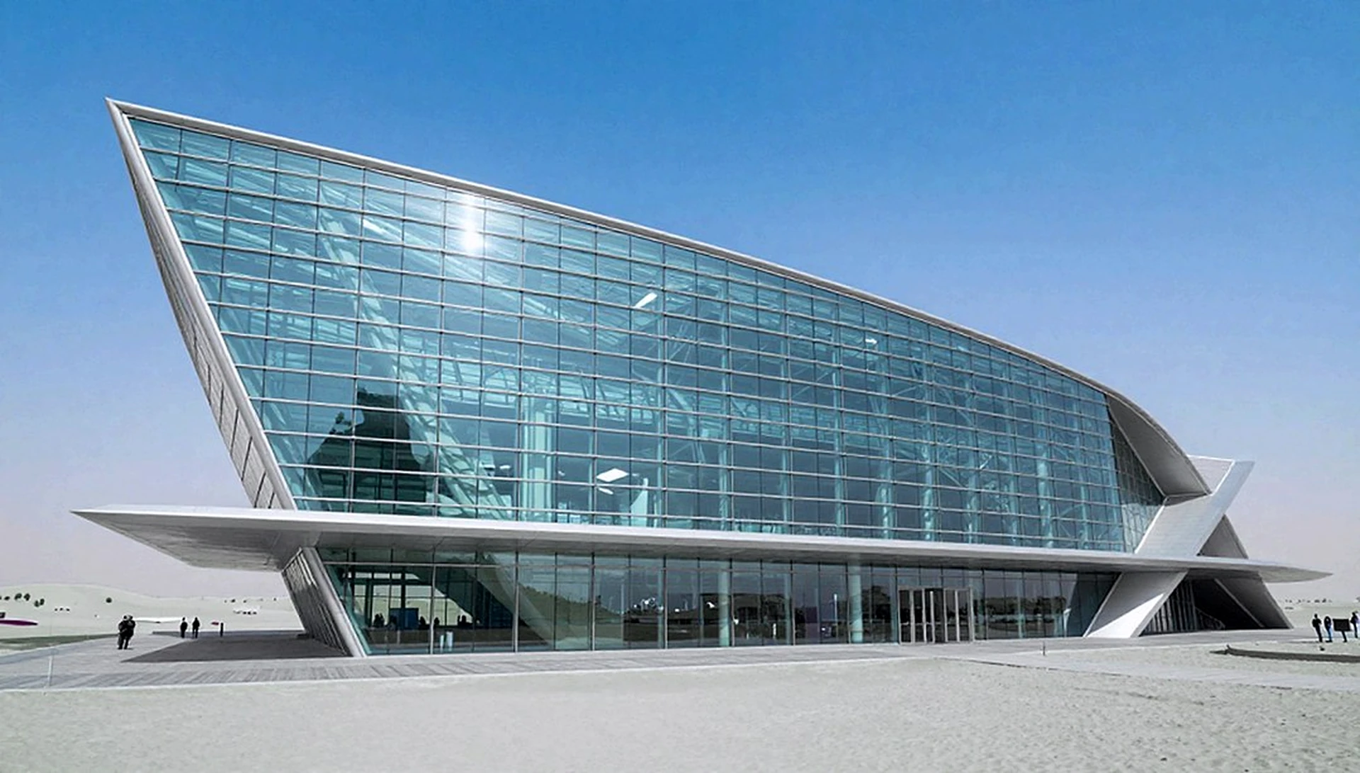 Glazed exhibition hall façade in Bahrain